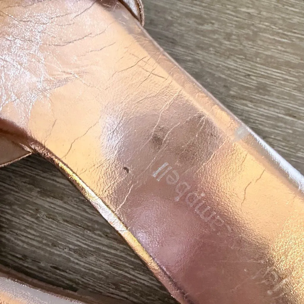 Jeffrey Campbell Knaughty-3 rose gold knotted slip-on flat sandal Size 39 / 8 - Image 5