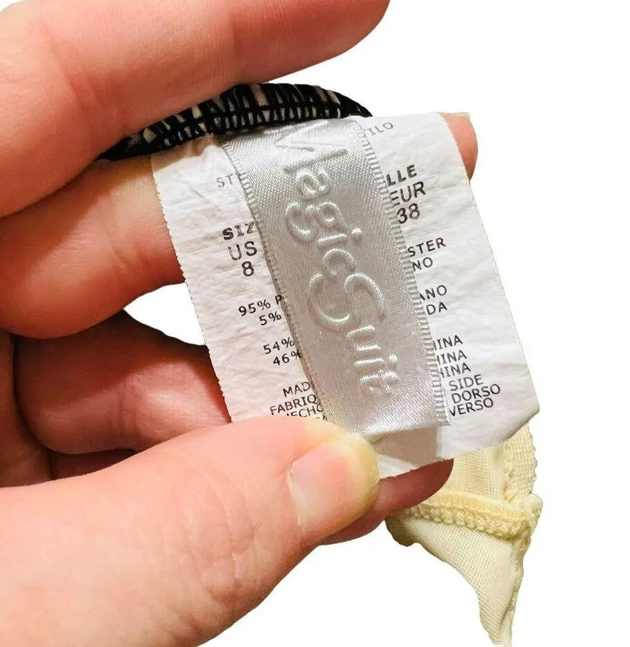 Magicsuit Magnolia Blossom Black White Rita Tankini Top Size 8 - Image 5