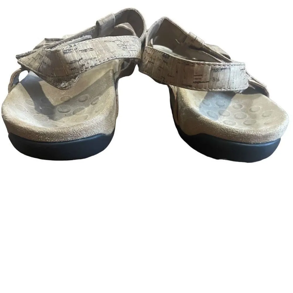 Vionic AMBER ADJUSTABLE SANDAL size US 9 in Gold Cork - Image 8