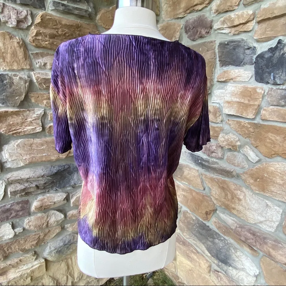 Kasper Pleated Top Purple - Image 3