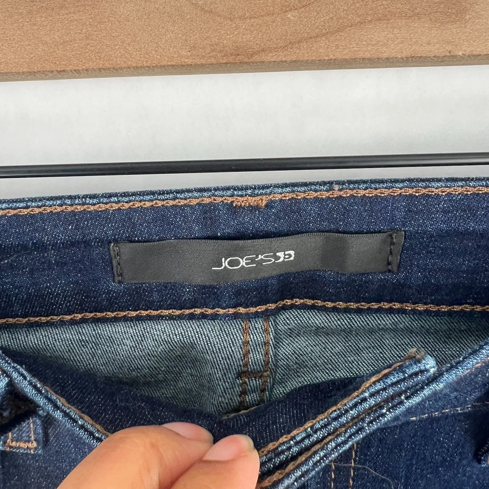 Joe's Ankle Skinny Jeans Womens 28 Blue Denim Cotton Stretch Dark Wash Mid Rise - Image 3