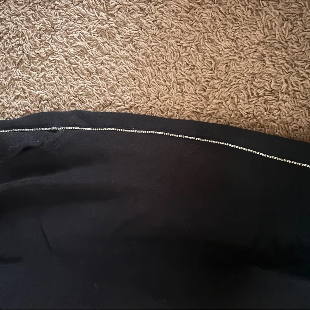 Black Jogger Pants with sparkle strip down the leg - Image 2