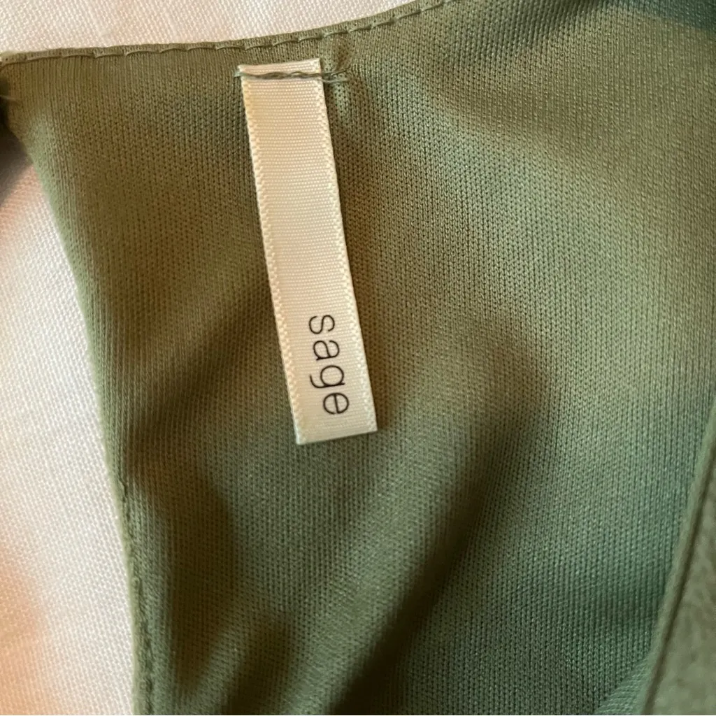 Sage Sueded Swing Dress - Image 4