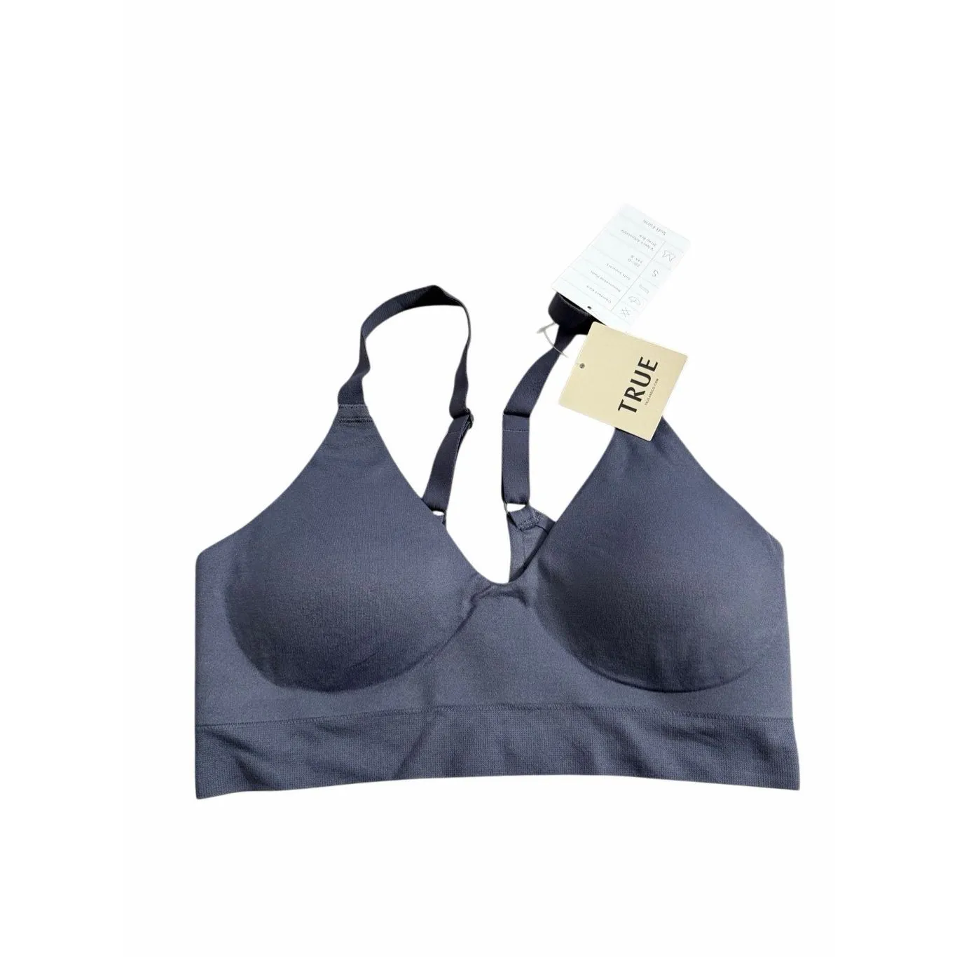 True & Co Nightfall Soft Form Bra Adjustable Strap Size Small NEW Blue - Image 3