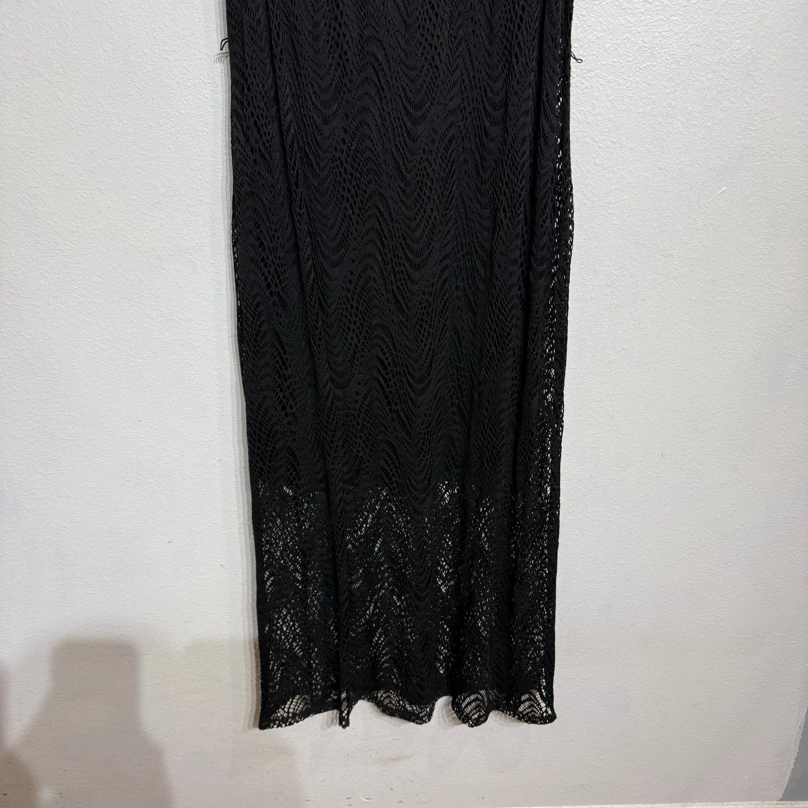 Connected Apparel Black Sleeveless Lace Maxi Dress Sz 16 - Image 3