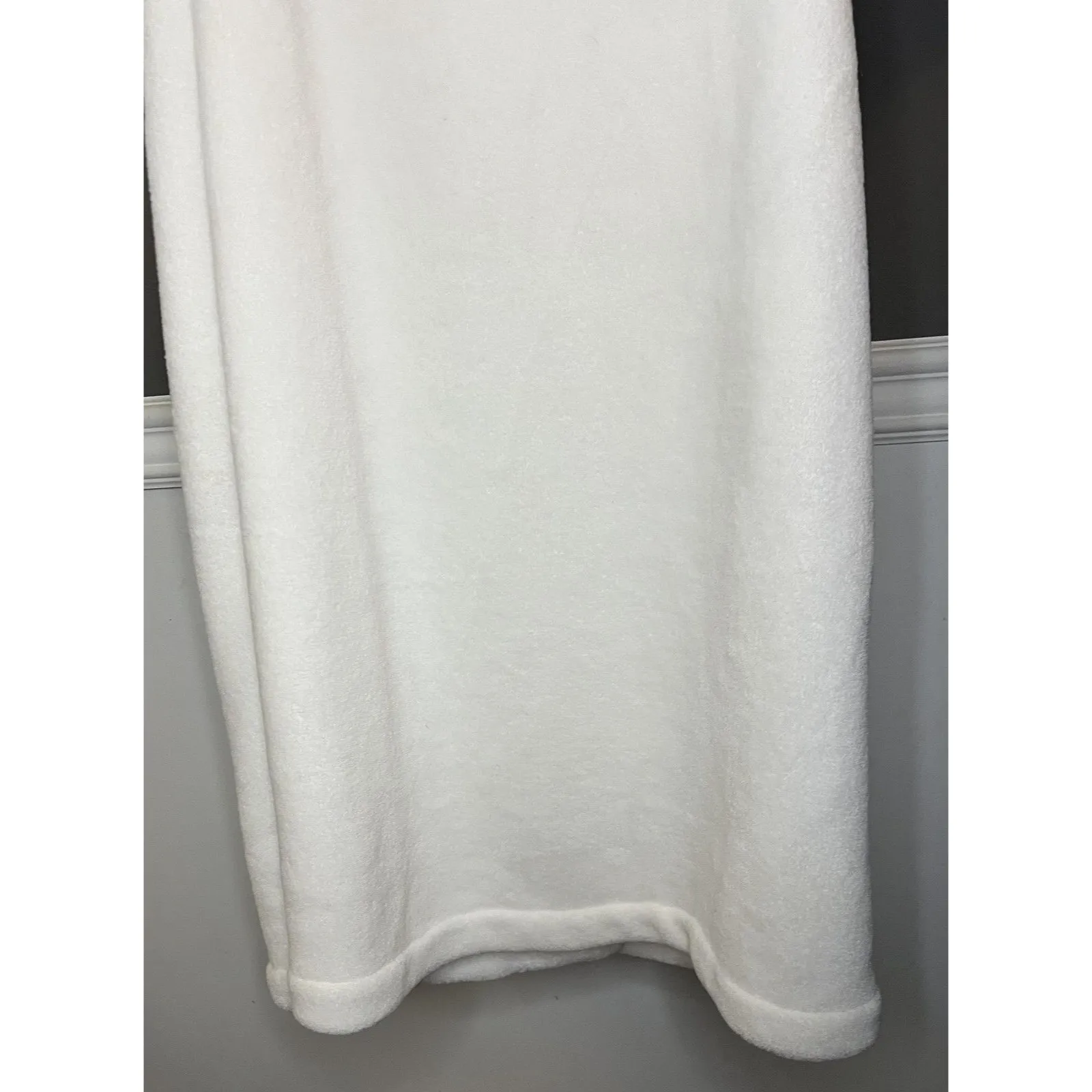 Charter Club Intimates Robe Womens Large White Plush Fleece Shawl Collar Belted - Image 5