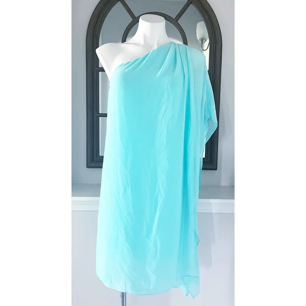 Kobi Halperin Sabrina One Shoulder Dress, Teal Size XS New w/Tag Retail $398 - Image 2