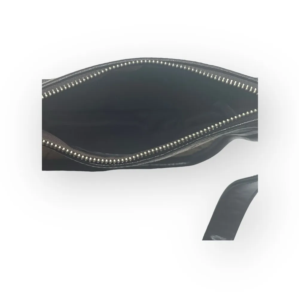 DKNY 𖣴 Woven Crosshatch Mini Bag Handbag 𖣴 Straw 𖣴 Choc Brown Leather Trim 𖣴 - Image 12