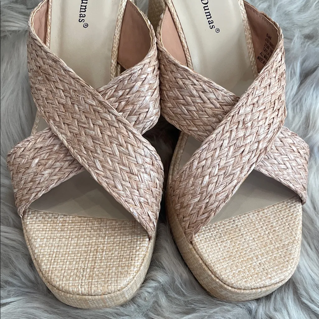 Pierre Dumas Women's Beige Woven Mules - Image 2