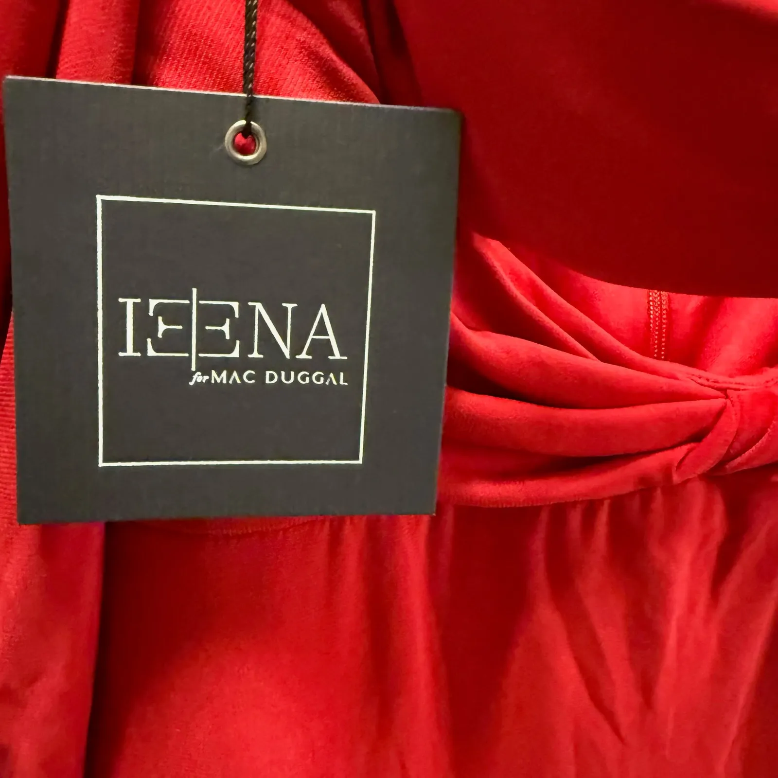 Ieena for Mac Duggal 11566 Red Ruched Sweetheart Dress Size 2 NWT - Image 4