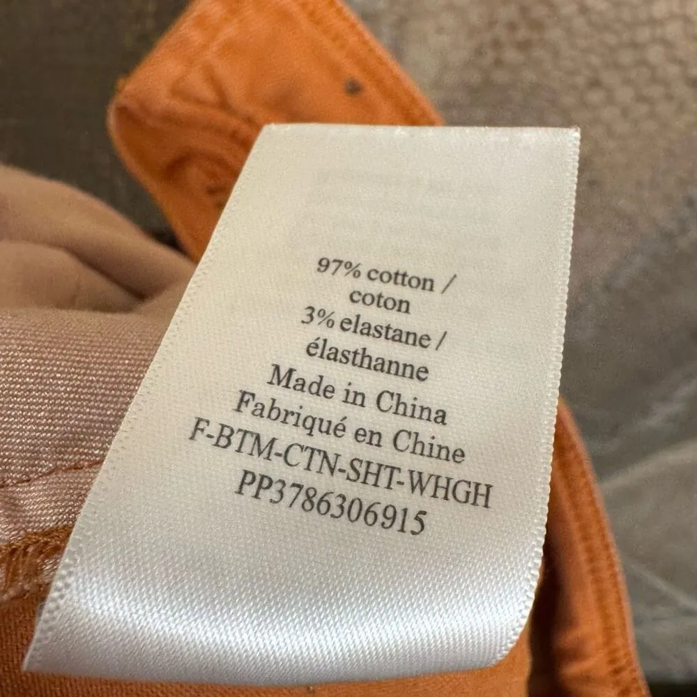 Everlane Burnt Rust Orange Cotton The Way Twill High Rise Shorts Size 4 - Image 5