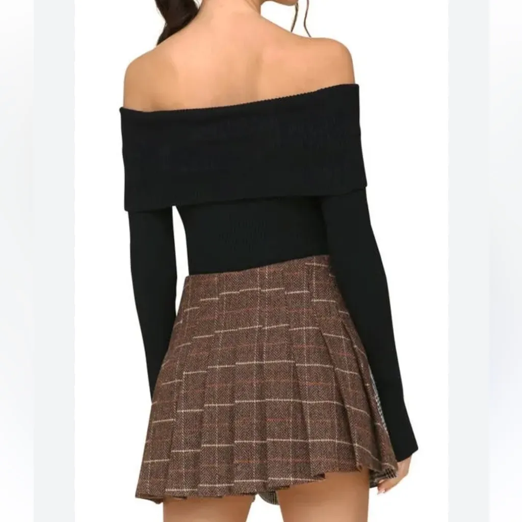 Avec Les Filles Ribbed Off Shoulder
Black Bodysuit L - Image 2