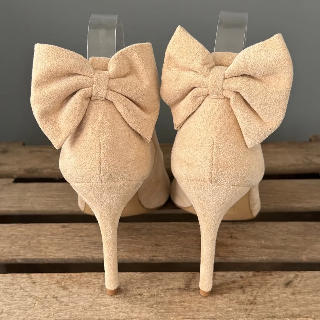 NEW ZBY Women’s Nude Suede Pointed Toe High Heels Size 9.5 A29 Tan - Image 7