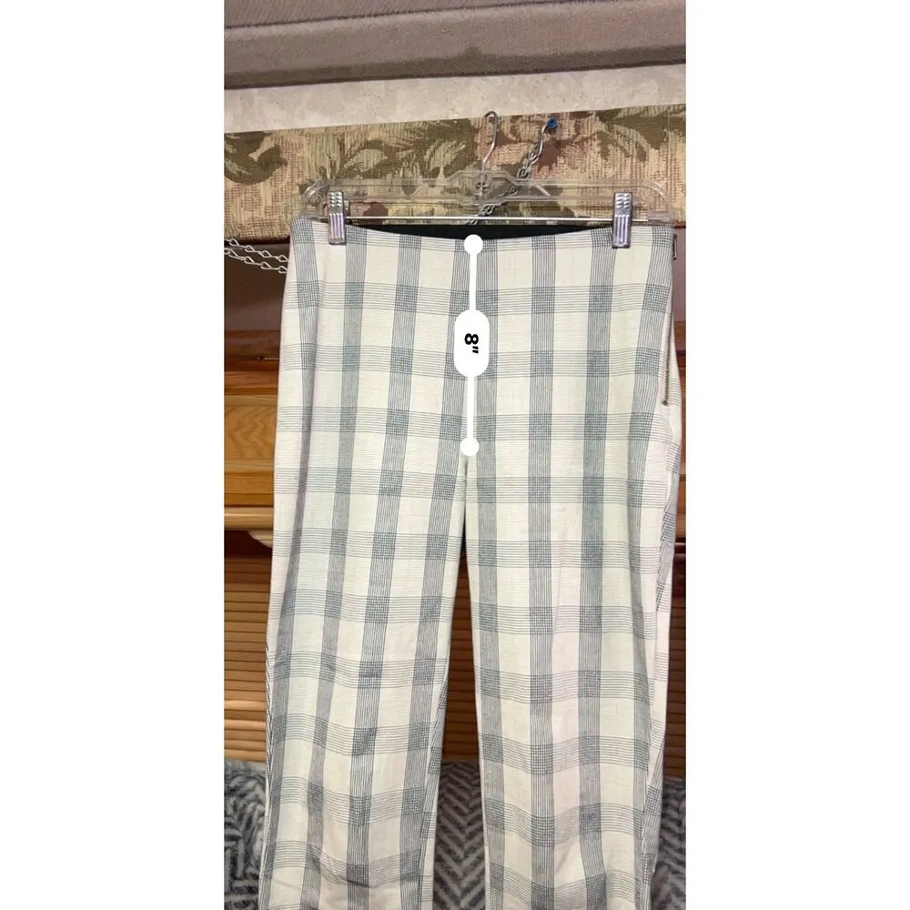 A New Day Plaid Side Zip Ankle Pants Size 2 - Image 7
