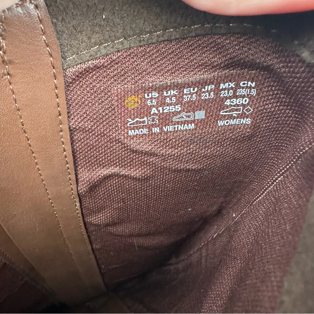 Timberland EK Savin Hill Brown Leather Tall Riding Boots Buckles Elastic - Image 6