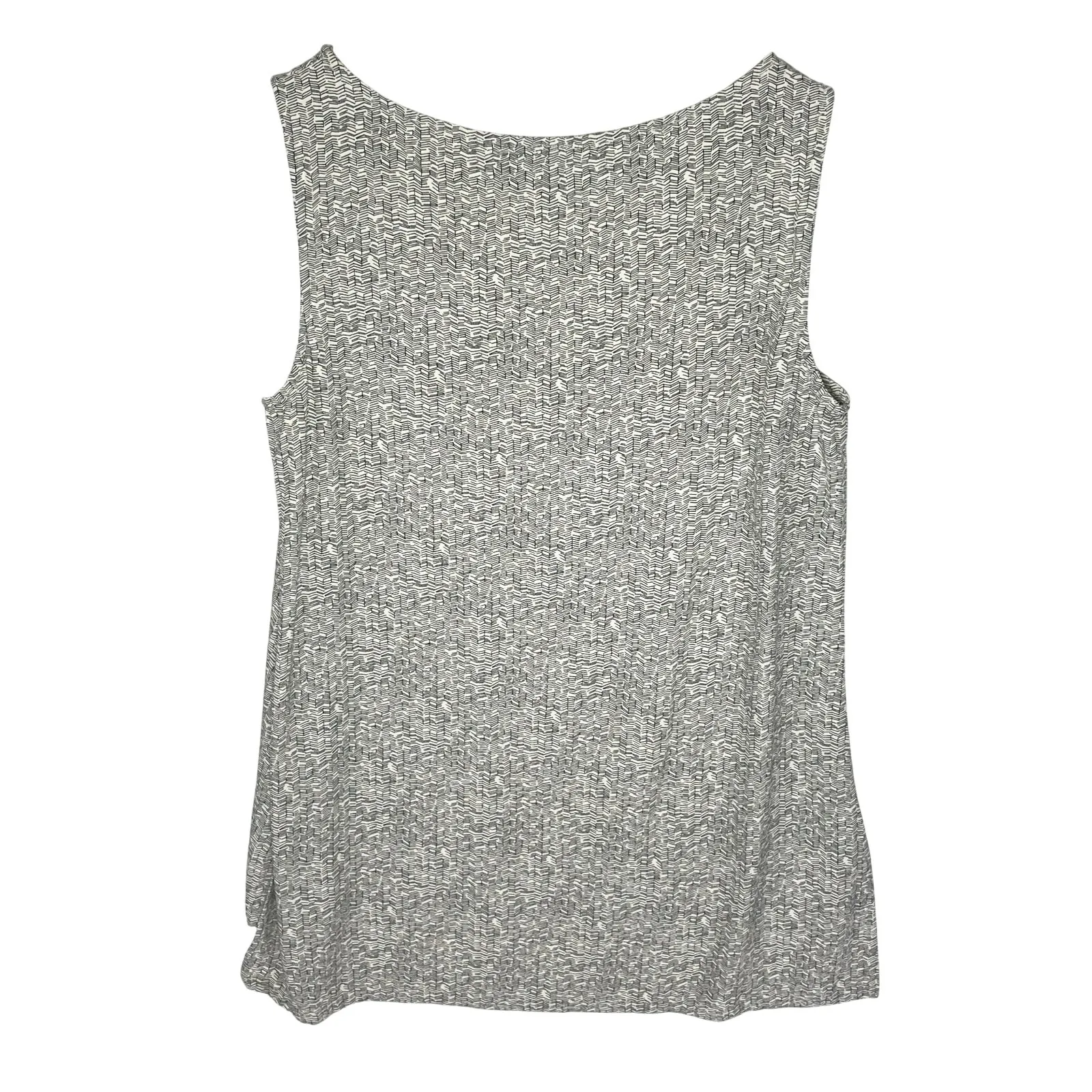 EILEEN FISHER Women’s Broken Chevron Long Line Tank Shell medium - Image 4