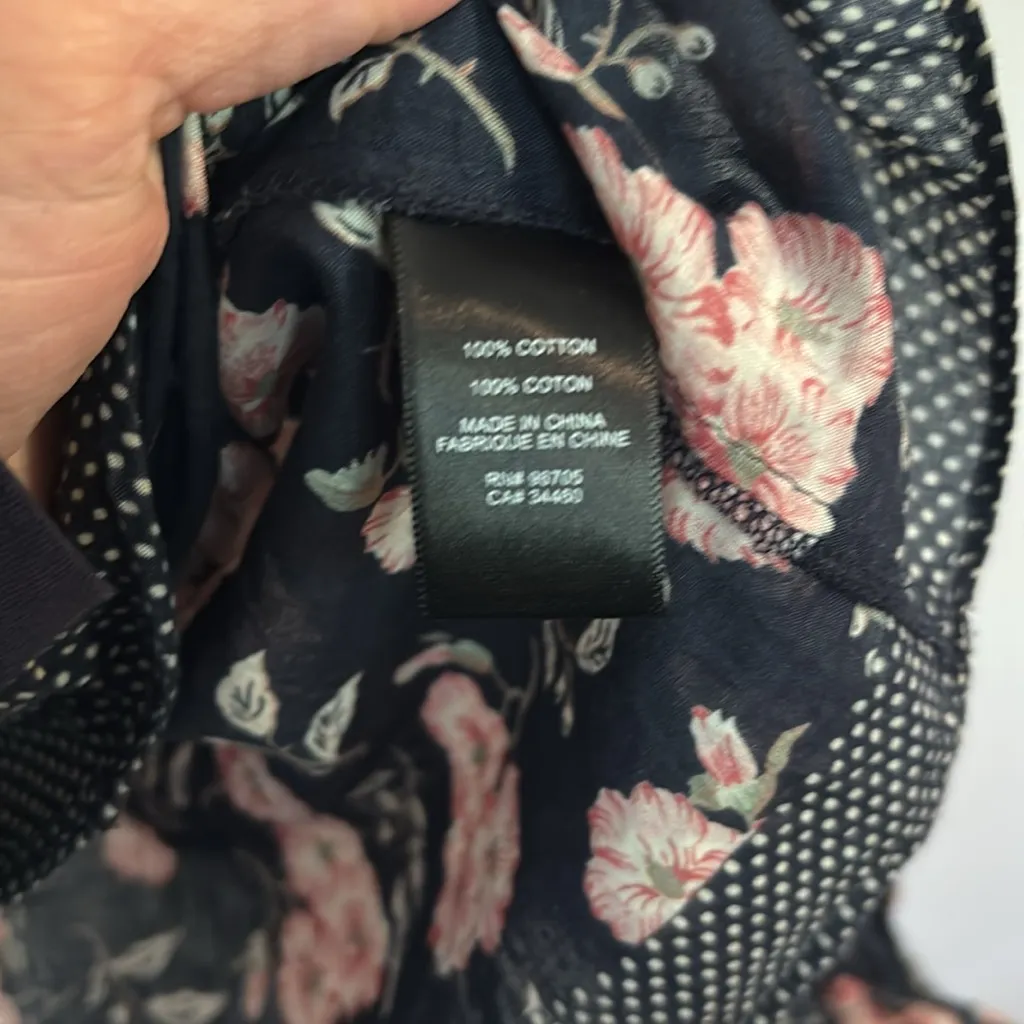 La Vie by Rebecca Taylor Floral Blouse with Ruffle and Polka Dot Details Pink Size M - Image 4