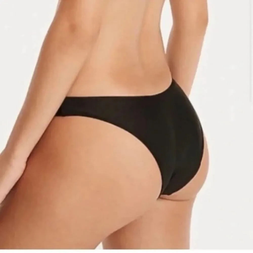 NWT J. Crew Mid Rise High Cut Leg Cheeky Bikini Bottom UPF 50 S Navy Blue #3056 - Image 4