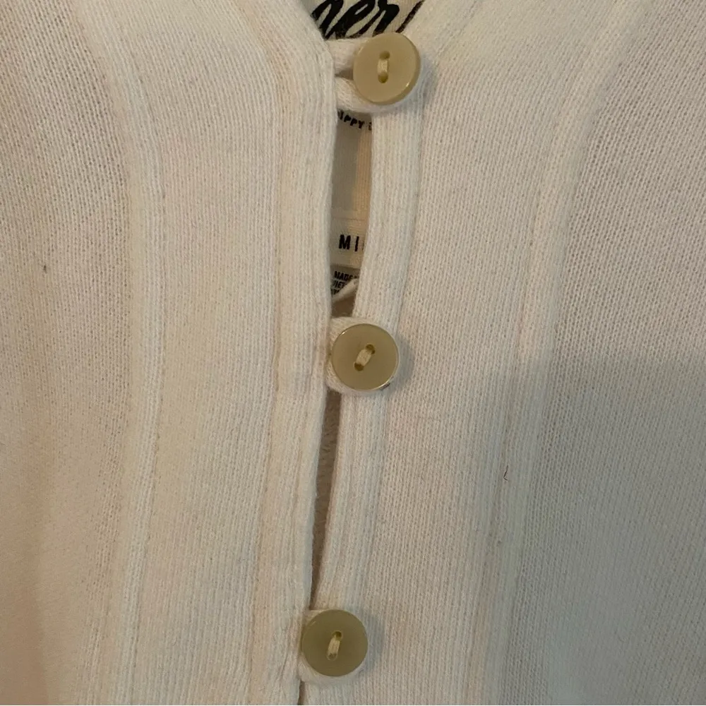 White Long Sleeve Oversize Hoodie Size Medium - Image 10