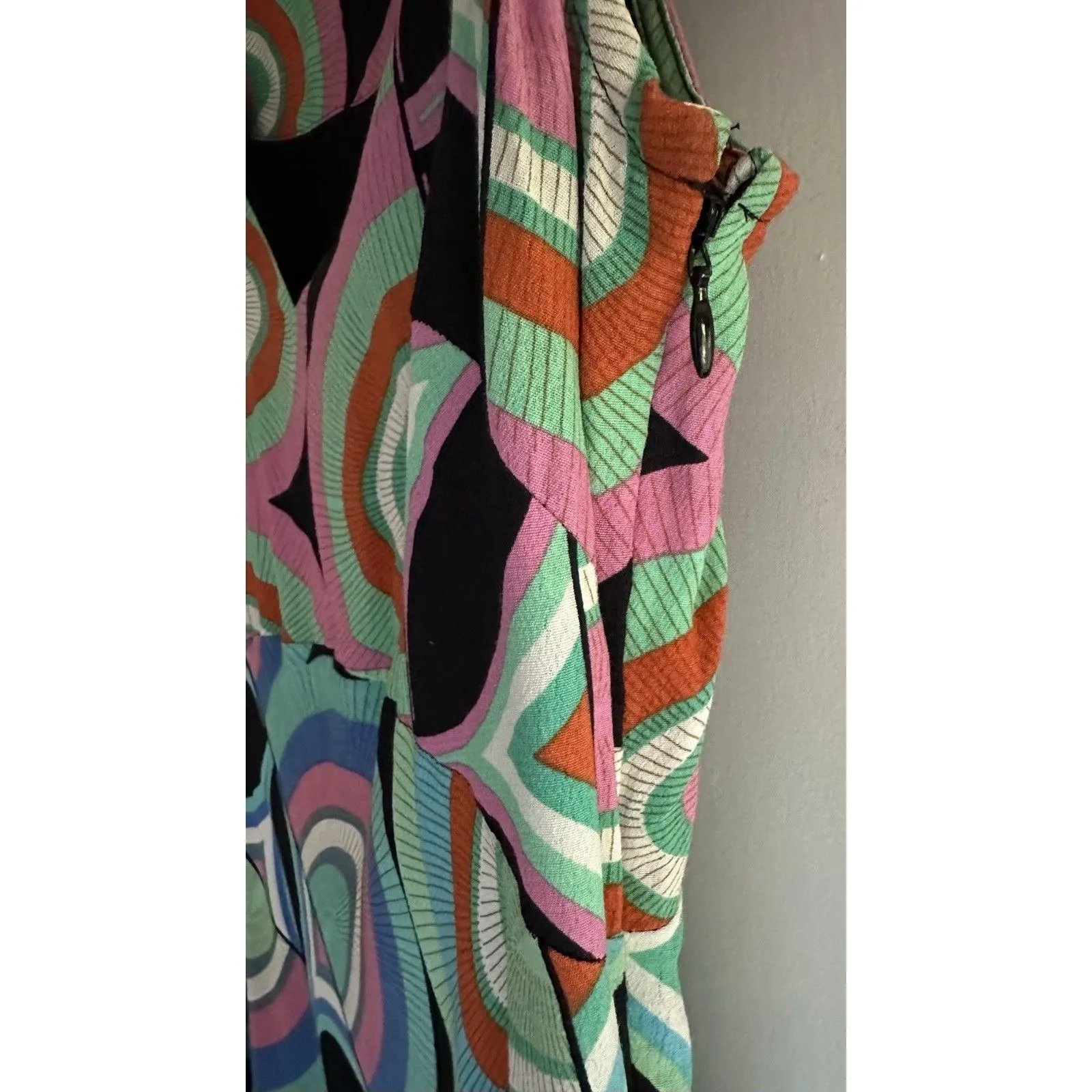 Anthropologie Kenzie Mod Retro Geometric Print Sleeveless Dress Asymmetric Sz 6 - Image 5