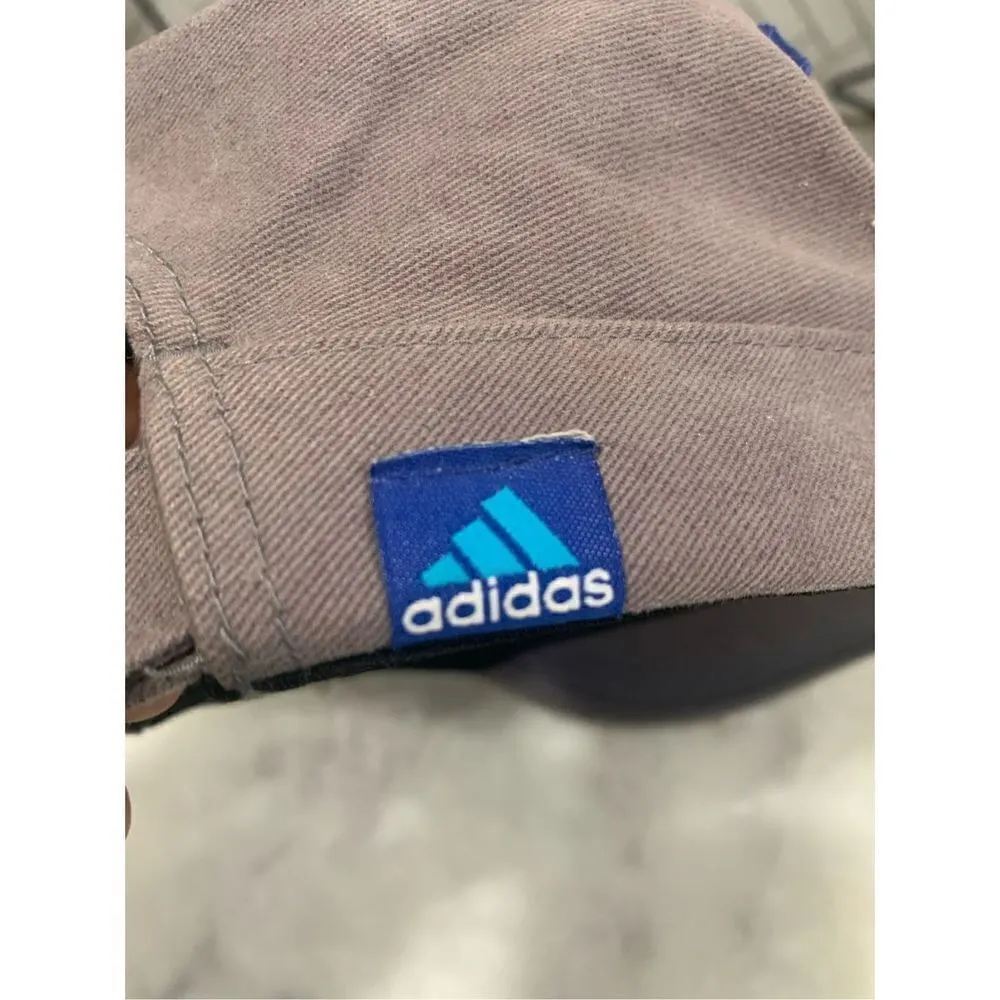 Vintage Adidas Clima Lite Billed Cadet Cap Grey And Blue - Image 7