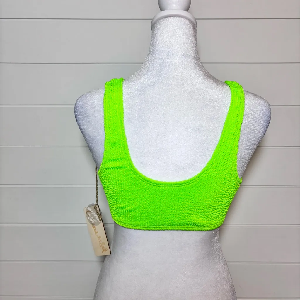CABANA DEL SOL Lime Green Neon bikini‎ Size M - Image 2