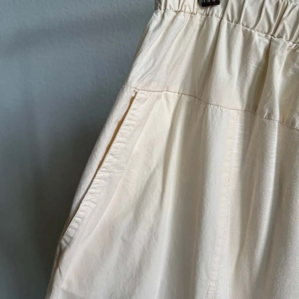 Daily Practice by Anthropologie Take Heart Capri Pants Cream Pearl Size M Size M - Image 7