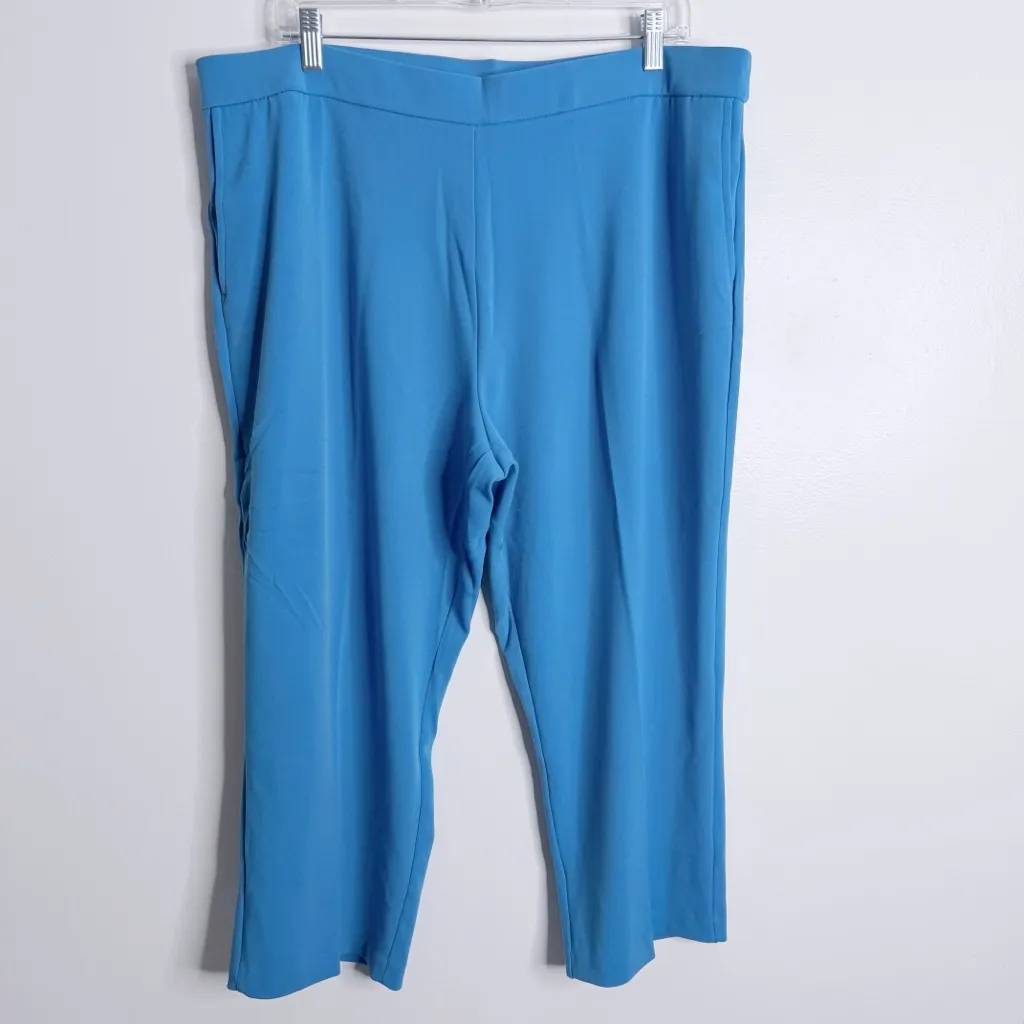 Susan Graver Regular Blue Fusion Pull-On Cropped Pant XL Pull On NWOT Casual - Image 2