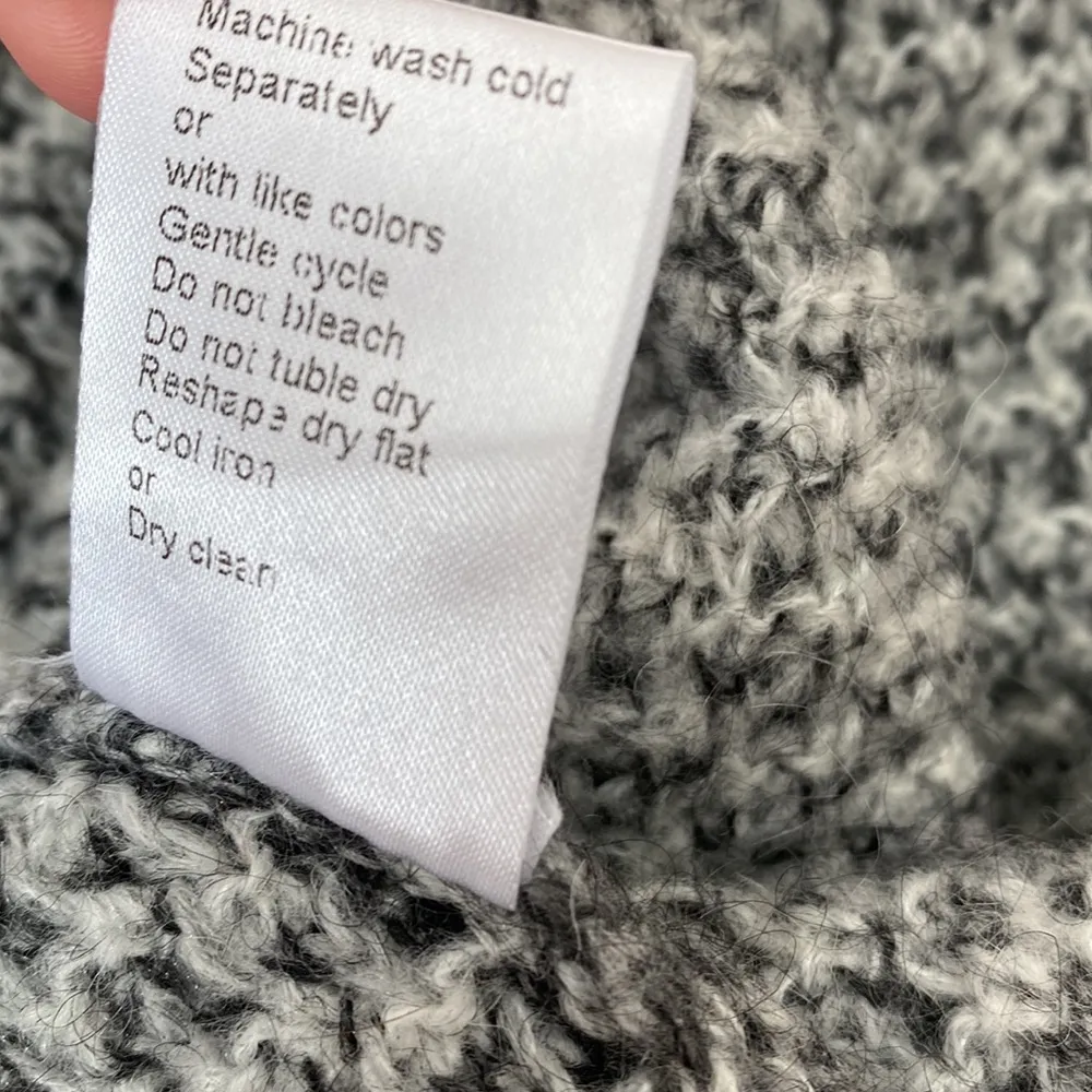 Cocogio gray tweed open cardigan sweater medium - Image 7