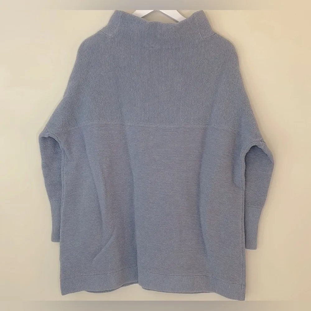 Free People Women's Ottoman Slouchy Sweater Blue Denim Small - Image 6