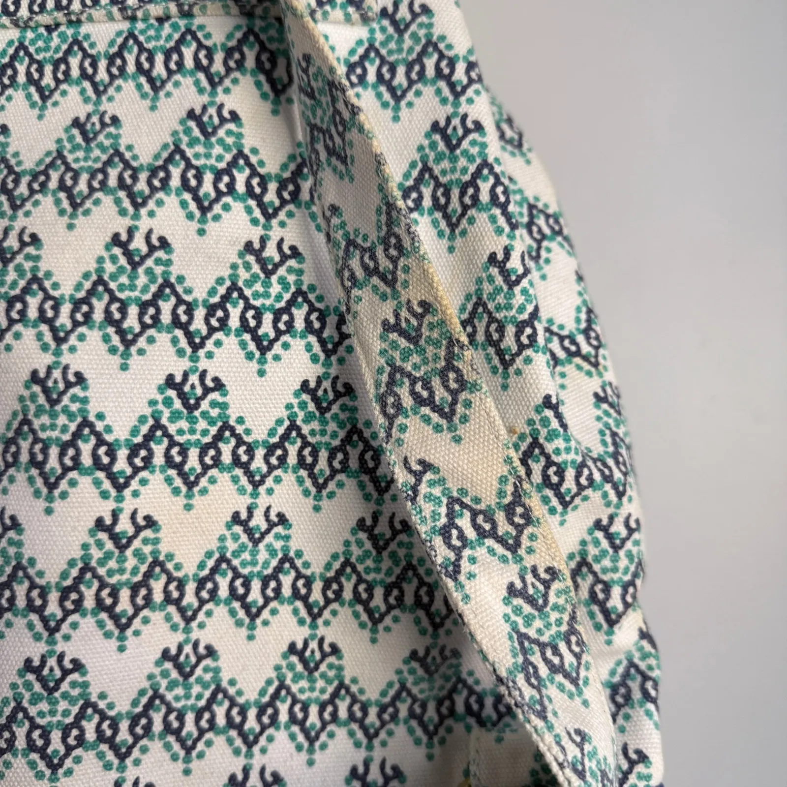 Vineyard Vines Drawstring Backpack Bookbag Navy‎ Blue Green White Pattern - Image 5