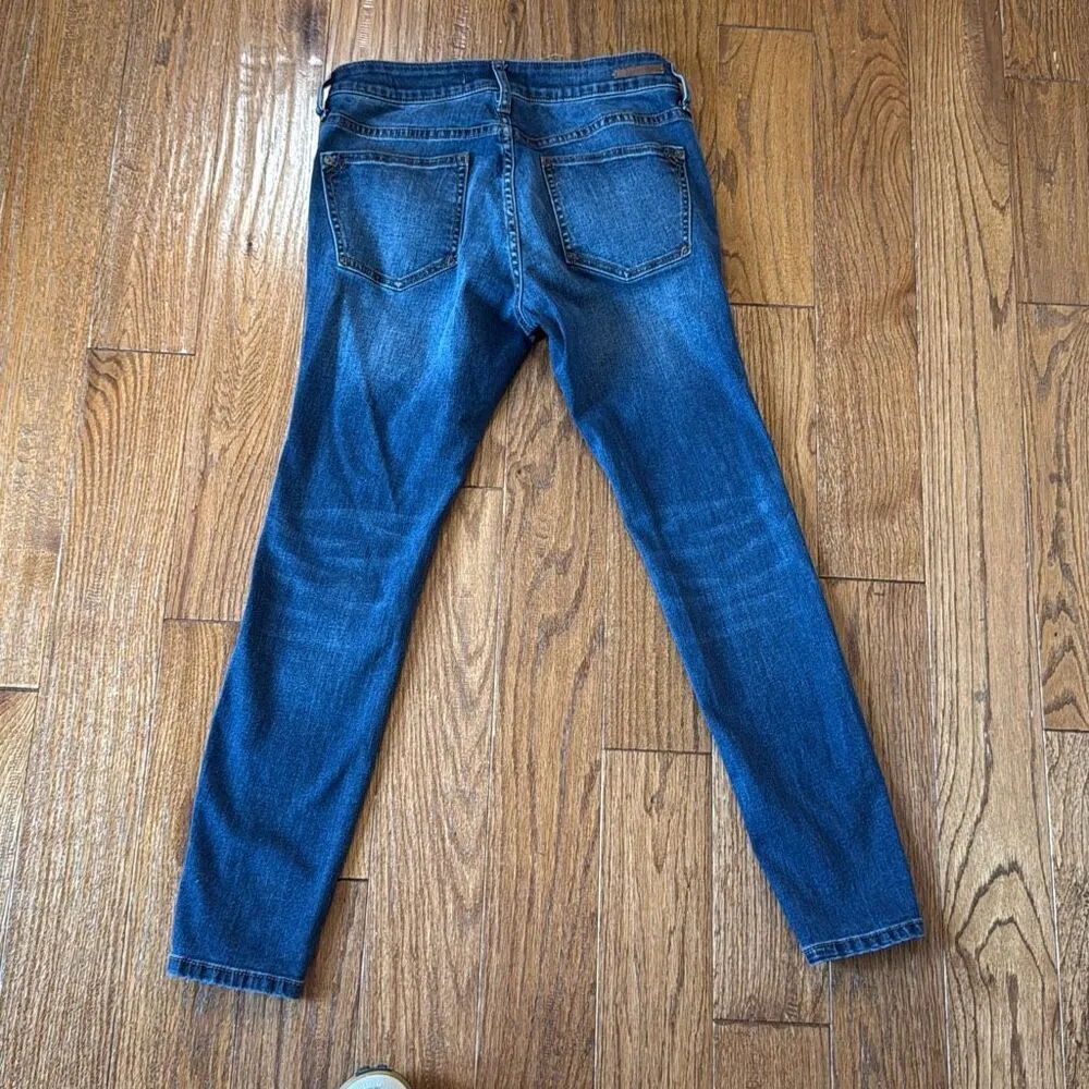 Anthropologie Pilcro the Leterpress mid rise skinny split hem jeans 29 - Image 11