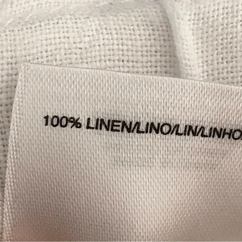 JONES NEW YORK Sport White 100% Linen Pants Elastic Waist 10 - Image 9