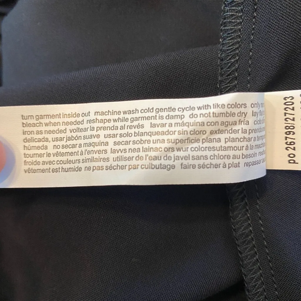 Eloquii Dress 18 Black Shift Tunic Puff Sleeve Lightweight Tie Back Plus New NWT - Image 11