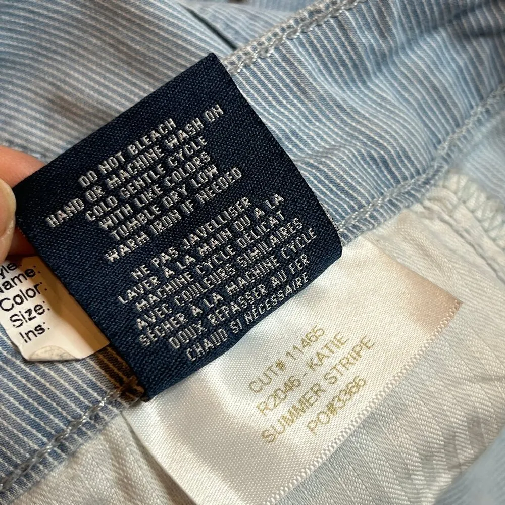 Anthropologie FIDELITY Denim Katie High Classic Flare Jeans Summer Stripe SZ 32 - Image 11