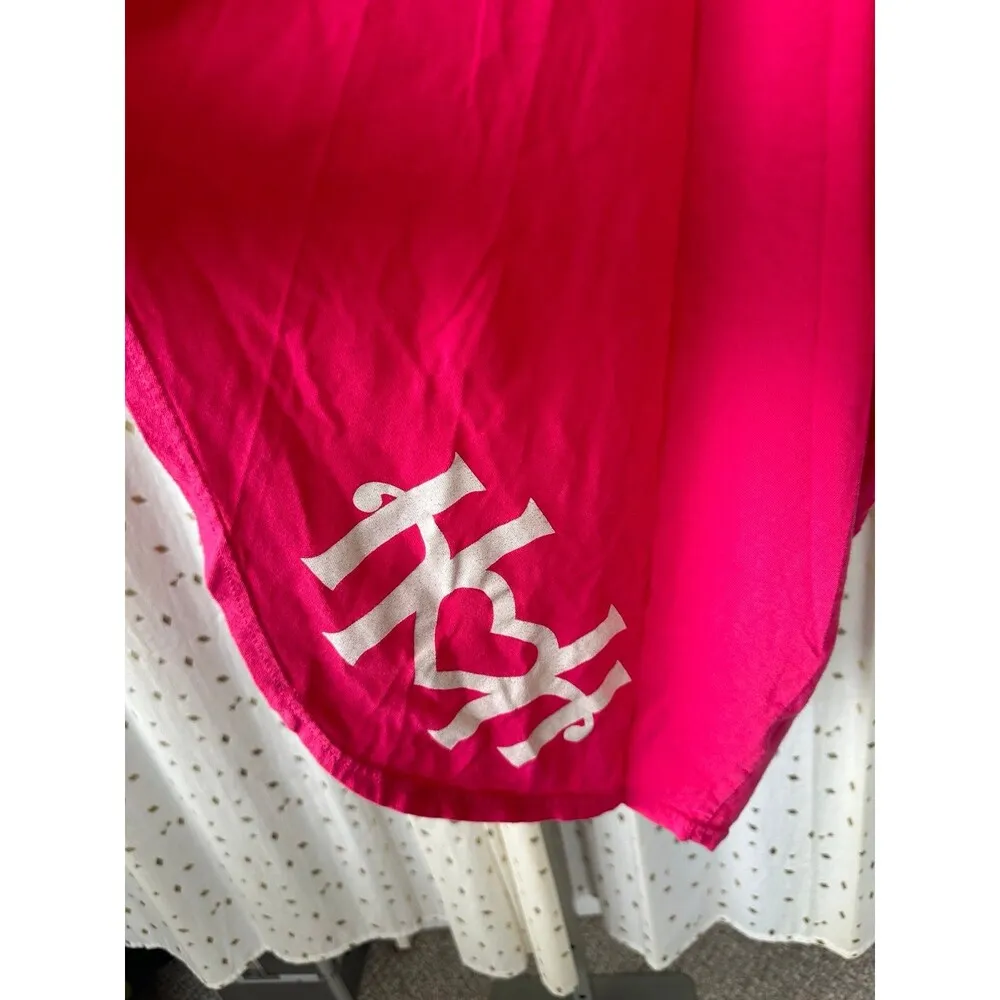 Hugs N Honis Hawaiian Designer Open Kimono Cover Up Batwing Cardigan One Size Pink Size undefined - Image 4