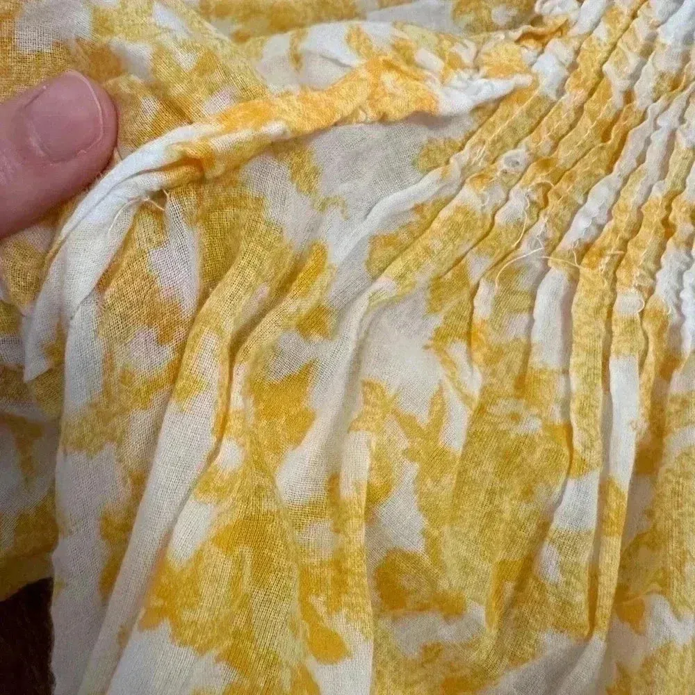 Free People Marigold Lace-Hem Cotton Shift Dress Women's Size S - Image 10