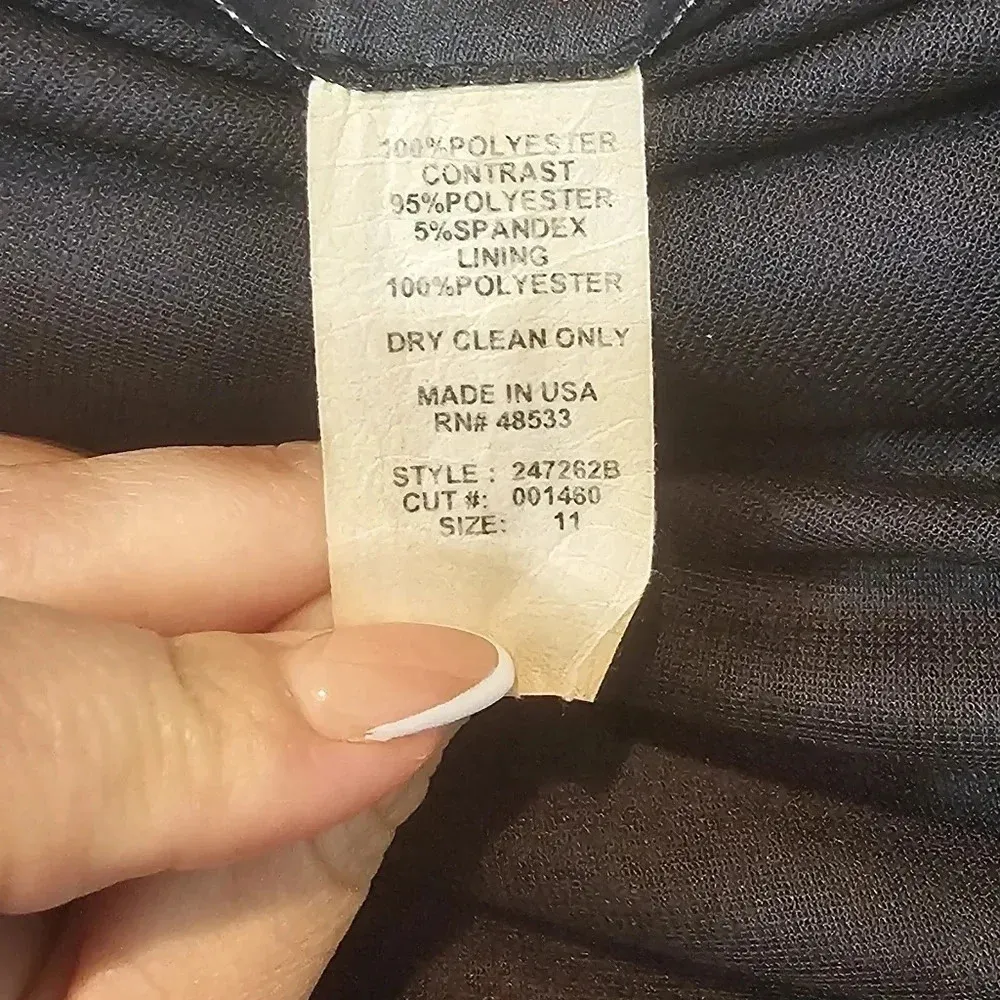 Black Jeweled Elegant Evening Mini Dress with train attached - Image 5