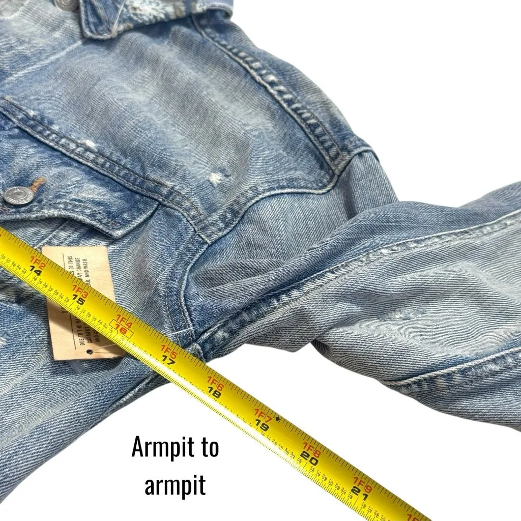 NEW Ralph Lauren Denim & Supply Jean Jacket Distressed Patchwork Rodeo Comfort S - Image 12