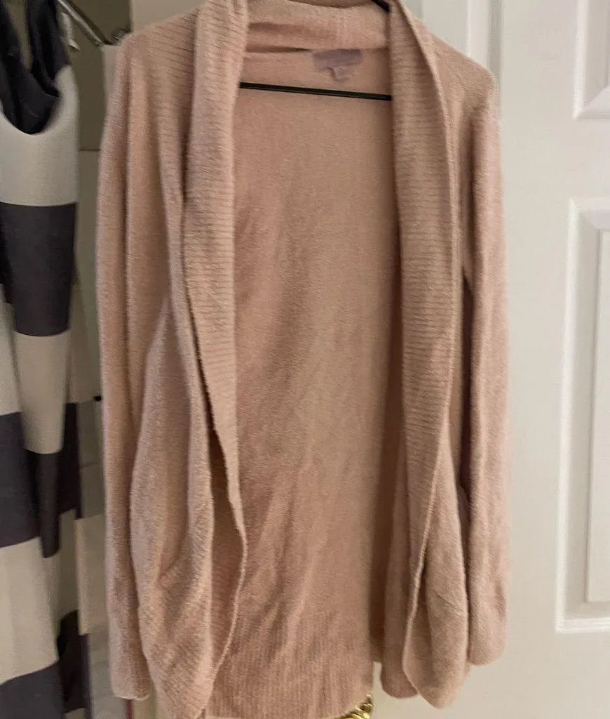 Barefoot Dreams Cozy Chic Lite Smoky Pink circle Cardigan medium - Image 4