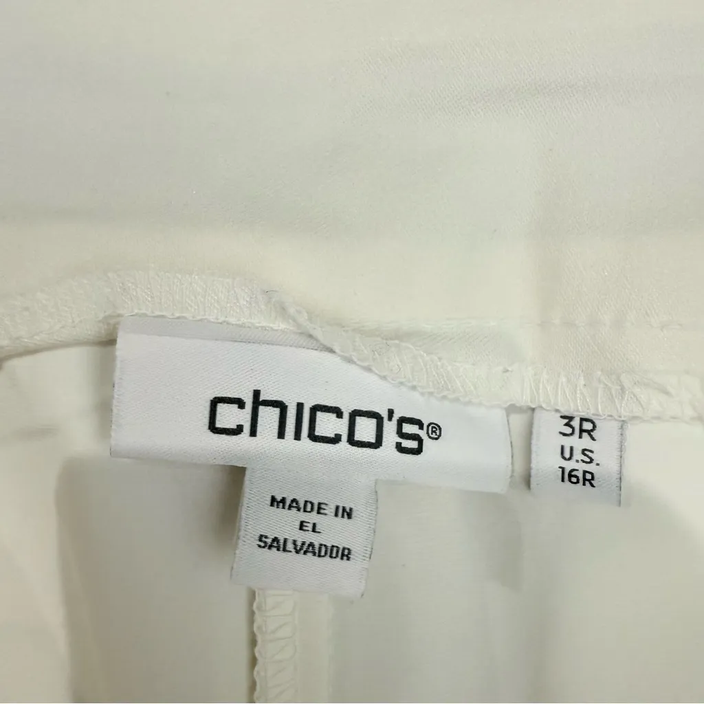 NWT Chico’s So Slimming Brigitte Slim Leg Off White‎ Size 16 Chico’s Size 3 - Image 4