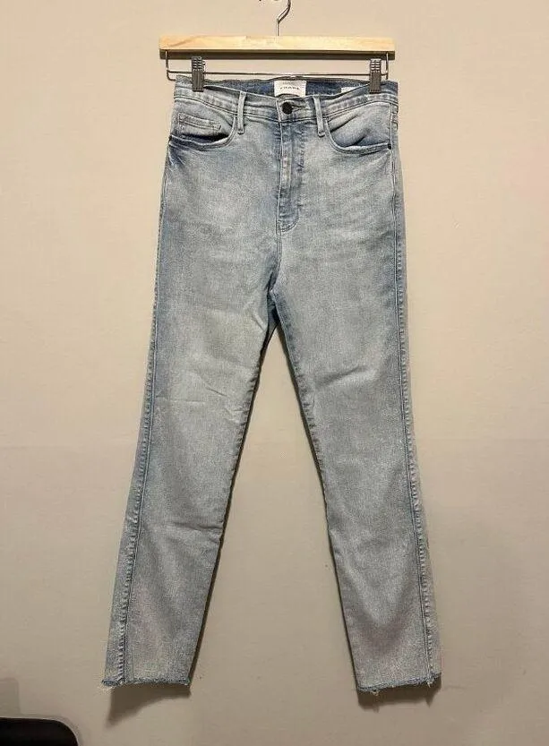 FRAME Le Sylvie Waist Ankle Slender Straight Leg Jeans in Pali Size 28 - Image 3