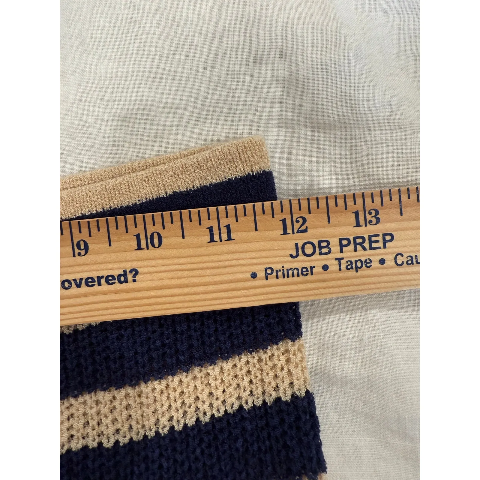 Anthropologie Flat White High Rise Wide Leg Pants Knitted Striped Blue Size XS - Image 7