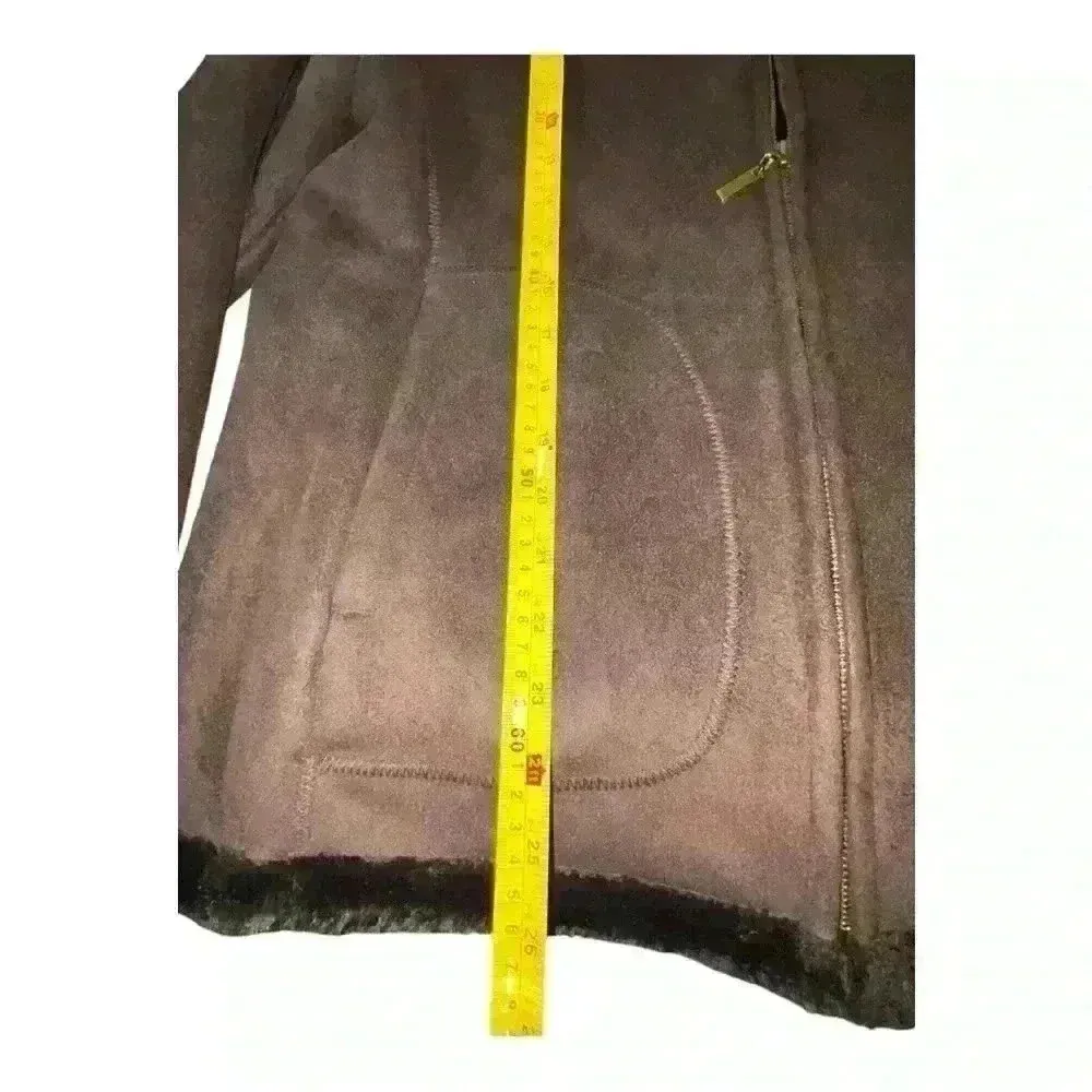 Jones New York Womens Brown Long Sleeve Hooded Fleece Full-Zip Jacket Size M - Image 5