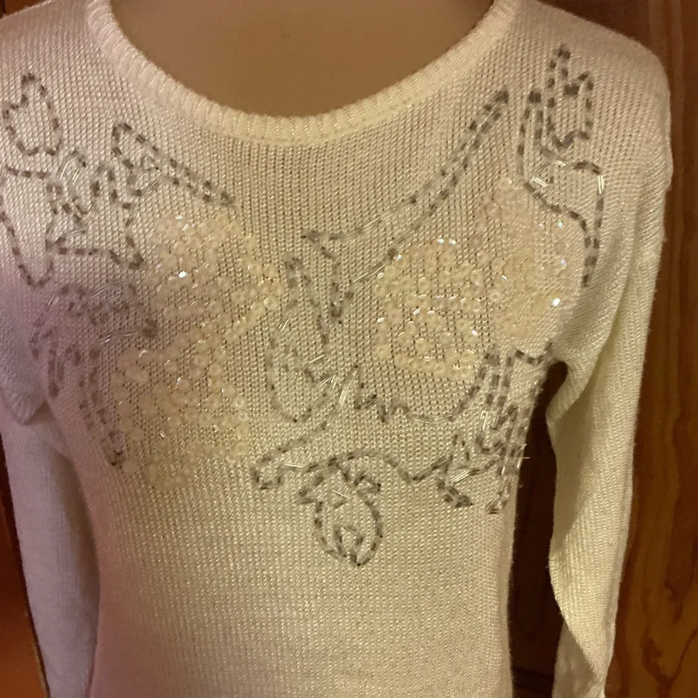 Vintage 80s sequined beaded sweater - Image 6