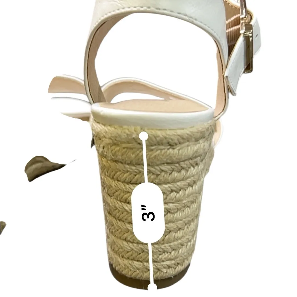 LifeStride Tango Wedge Sandals Comfort Memory Foam Buckle strap Size 9.5 white - Image 10