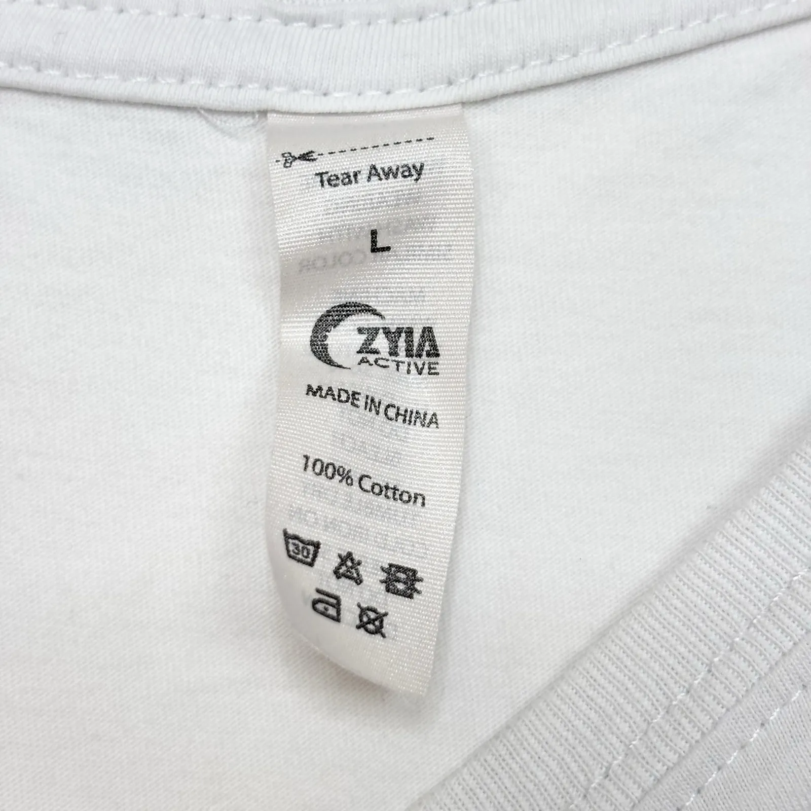 ZYIA Active White Light Muscle Tank L Size L - Image 2