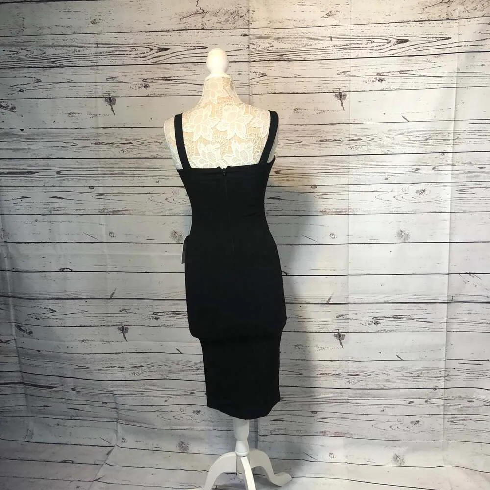 NWT STELLA LUCE Straight Pencil Silhouette Black Sexy Dress size medium - Image 8