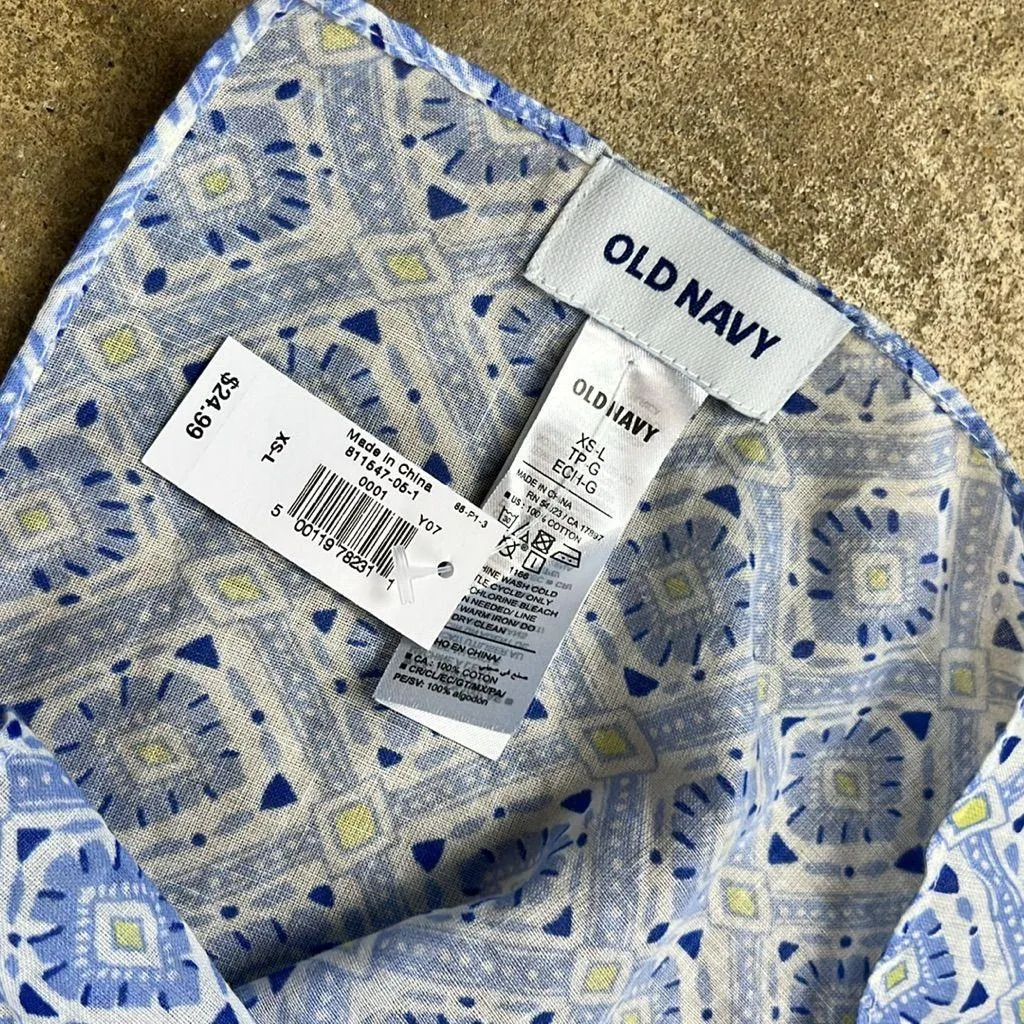 Old Navy Blue Patterned Kimono 
XS-L - Image 3