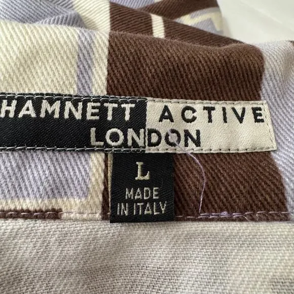 Vintage Hamnett Active London Made in Italy‎ Geo Print Jacket Size L Brown Size L - Image 8